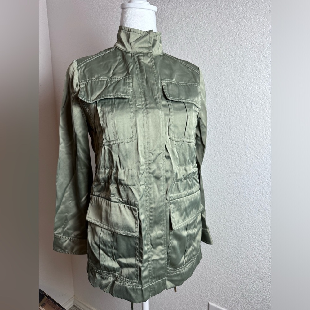 Chico’s Satin Like Army Jacket